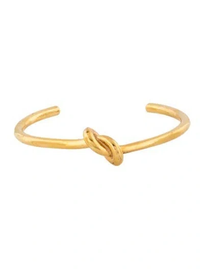 Pre-owned Celine Extra Thin Knot Cuff Bracelet, 5.5" In Multicolor