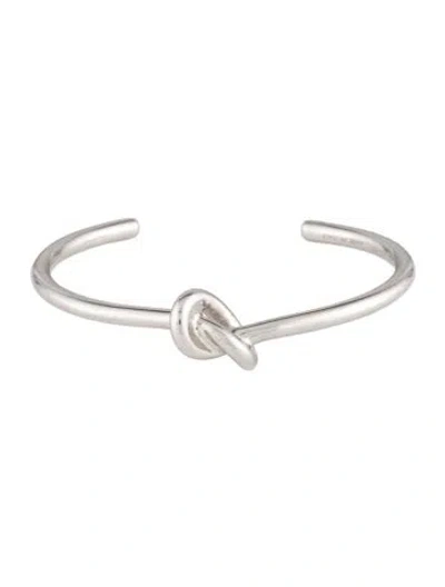 Pre-owned Celine Extra-thin Knot Cuff Bracelet, 6" In Multicolor
