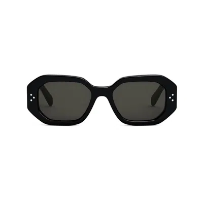 Celine Bold 3 Dots 53mm Geometric Sunglasses In Black