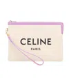 Celine Fabric And Cowhide Lace Handbag In Nude
