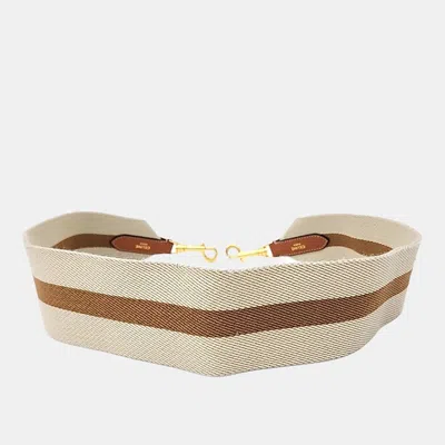 Pre-owned Celine Fabric Beige Strap In Sand