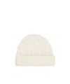 Celine Fair Isle Pick-up Wool Cap In White