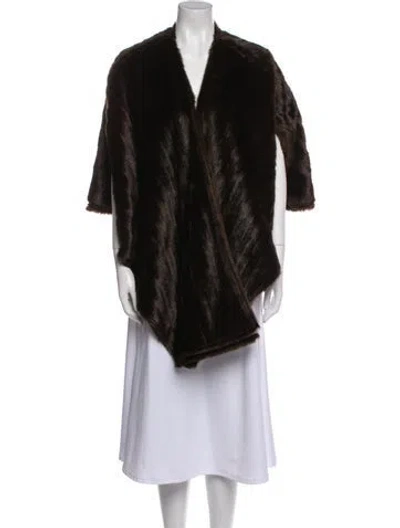 Pre-owned Celine Faux Fur Jacket In Brown