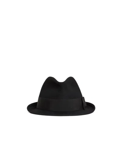 Celine Felt Wide-brimmed Hat In Black