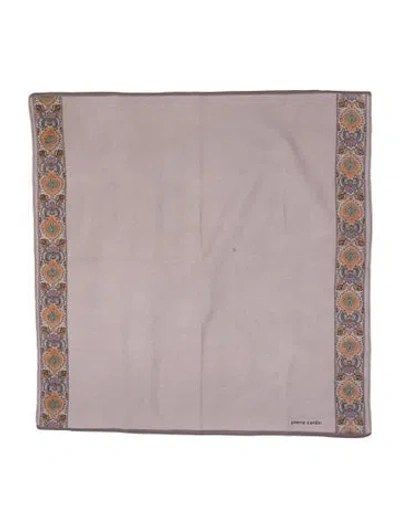Pre-owned Celine Festival Quadri Scarf In Purple