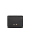 Celine Fine Wallet In Supple Grained Calfskin In Black