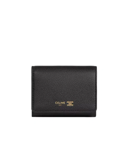 Celine Fine Wallet In Supple Grained Calfskin