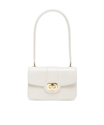 Celine Flap Tote Bag In White