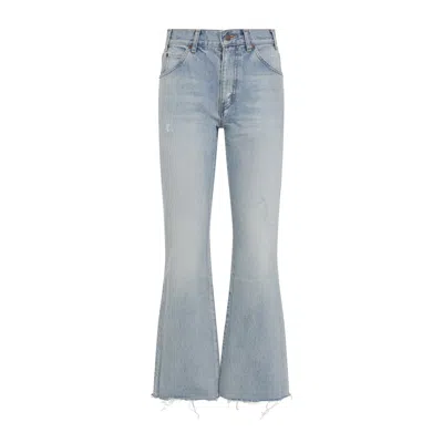 Celine Flared Leg Trousers With Front And Back Pockets In Blue