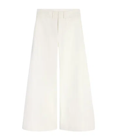 Celine Flare Jeans 004 In Indigo Denim In White