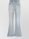 Celine Flared Leg Trousers With Front And Back Pockets In Blue