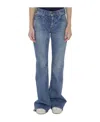 Celine Flared Surf Jeans In Blue