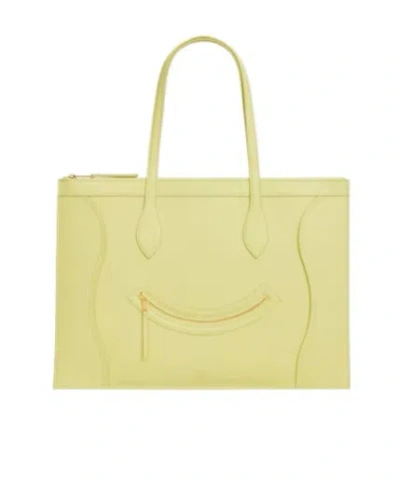Celine Flat Luggage In Glossy Calfskin In Neutral