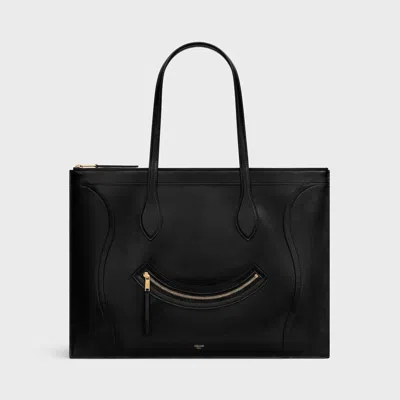 Celine Flat Luggage Zip Tote Bag In Black