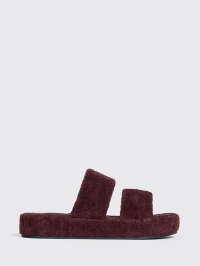 Celine Flat Sandal Woman  In Burgundy