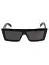 Celine Flat Top Rectangular Lens Sunglasses In Black