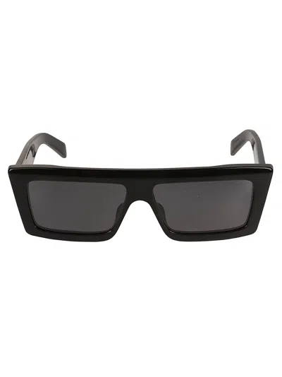 Celine Flat Top Rectangular Lens Sunglasses In Black