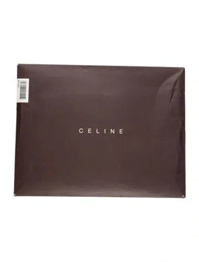 Pre-owned Celine Fleece Triomphe Throw Blanket In Neutrals