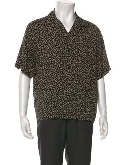 Pre-owned Celine Floral Print Floral Print Shirt In Black