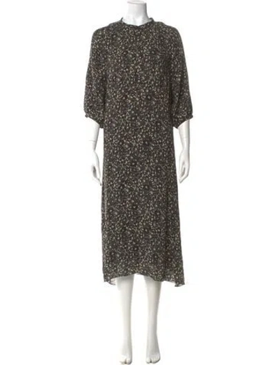 Pre-owned Celine Floral Print Long Dress