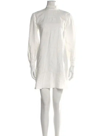 Pre-owned Celine Floral Print Mini Dress In Neutral
