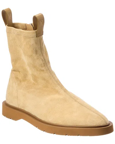 Celine Flow Suede Boot In Beige