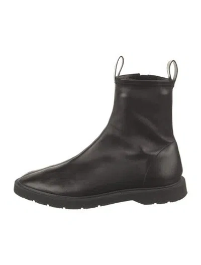 Pre-owned Celine Flow Triomphe Chelsea Boots In Black