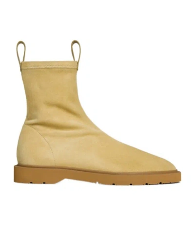 Celine Flow Zipped Boot In Stretch Suede Lambskin In Multi