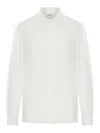 Celine Fluid Blouse With Collar With Gathered Hem In White