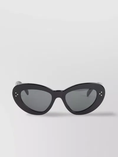 Celine Flying Cat Eye Sunglasses Metal Accents In Black