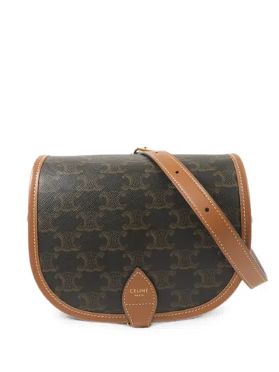 Pre-owned Celine Folco Cross Body Bag In Brown