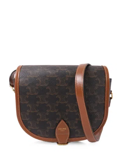 Pre-owned Celine Folco Cross-body Bag In Brown