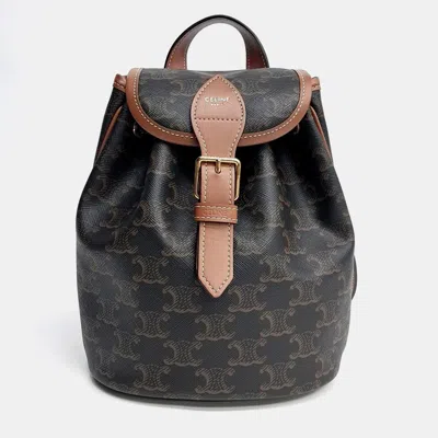 Pre-owned Celine Folco Mini Backpack In Brown