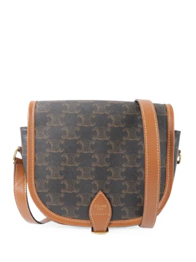 Pre-owned Celine Folco Shoulder Bag In Brown