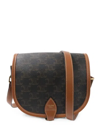 Pre-owned Celine Folco Shoulder Bag In Brown