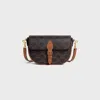 Celine Folco Shoulder Bag In Triomphe Canvas