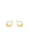 Celine Formes Abstraites Ribbon Hoops In Brass With Gold Finish In Gold
