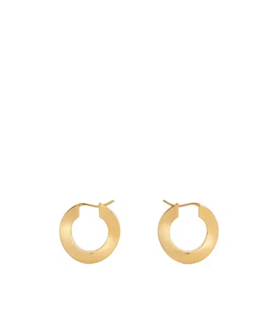 Celine Formes Abstraites Square Hoops In Brass With Gold Finish