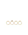 Celine Four Pieces Of Triomphe Indie Logo Ring In Yellow
