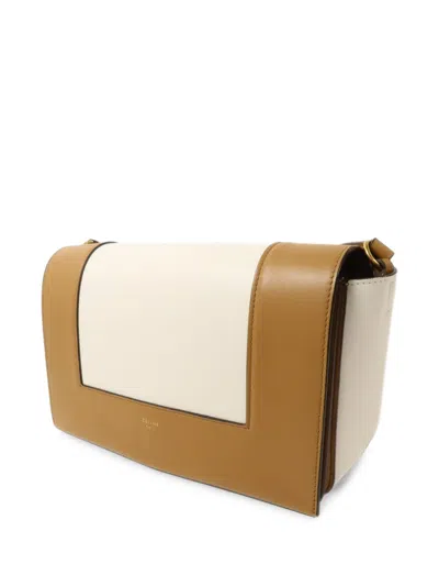 Celine Frame Crossbody Bag In White