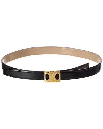 Celine Framed Triomphe Reversible Leather Belt