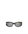 Celine 3 Dots Acetate Oval Sunglasses In Brown