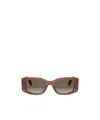 Celine Maxi Triomphe 53mm Gradient Rectangular Sunglasses In Brown