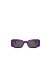 Celine Triomphe 53mm Rectangular Sunglasses In Purple