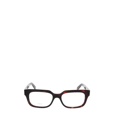 Celine Full-rimmed Glasses In Brown