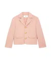 Celine Garance Jacket In Wool Natté In Pink