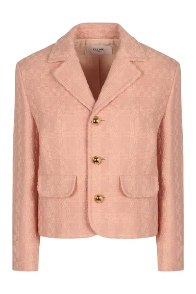 Celine Garance Wool Blend Jacket In Pink