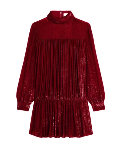 Celine Gathered Mini Dress In Flowing Velvet Lamé
