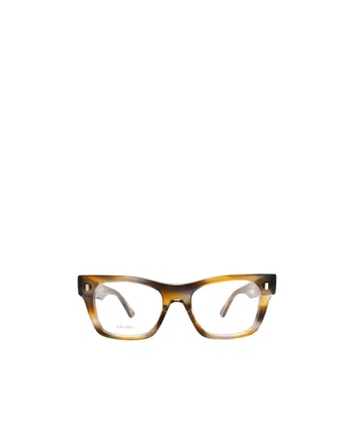 Celine Geometric Frame Flat Mirror In Multicolor