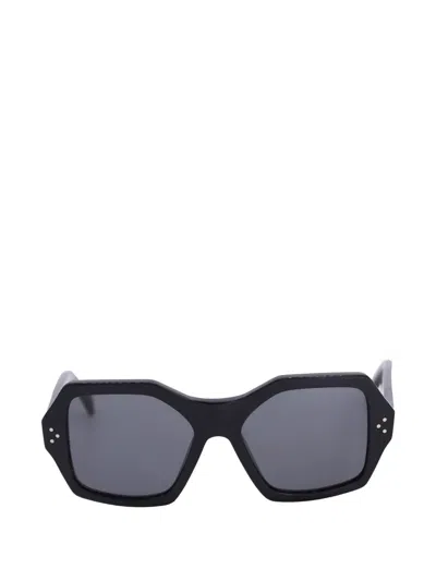 Pre-owned Celine Geometric-frame Sunglasses In Black